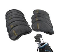 Golf Iron Covers, Golf Club Iron Covers - Golf Club Covers 10 Pieces PU Leather Iron Club Covers - Exquisite Iron Protective Cover for Club Head, Wedge Golf Iron Cover for Golf Lovers