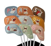 Golf Iron Covers | Set of 9 Cartoon PU Leather Lightweight Iron Covers | Golf Driver Protective Covers for Training Course Lawn Sports