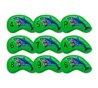 Golf Iron Head Covers - Golf Club Covers Set | Embroidered Shark Golf Club Headwear, PU Leather Iron Golf Club Headcover Protective Headwear