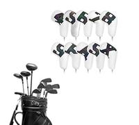 Golf Iron Head Covers - Leather Golf Iron Headwear Set, Golf Travel Covers | Waterproof Iron Covers, Colourful Golf Iron Headwear, Golf Accessories for Men and Women