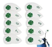 Golf Iron Head Covers - Pack of 10 PU Leather Covers | Durable and Stylish Protection for Golf Clubs, Lightweight and Strong Headgear Ideal for Men, Amateurs and Professionals