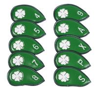Golf Iron Head Covers - Pack of 10 PU Leather Covers | Durable and Stylish Protection for Golf Clubs, Lightweight and Strong Headgear Ideal for Men, Amateurs and Professionals