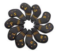 Golf Iron Protector with Reinforced PU Impact Resistant Sport Universal Size Sleeve Weather Resistant Golf Iron Head Cover