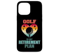 Golf Is My Retirement Plan Vintage Retro Heart Senior Golfer Case for iPhone 13 Pro Max