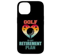 Golf Is My Retirement Plan Vintage Retro Heart Senior Golfer Case for iPhone 14