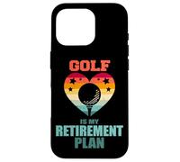 Golf Is My Retirement Plan Vintage Retro Heart Senior Golfer Case for iPhone 16 Pro