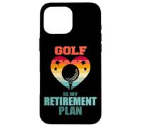 Golf Is My Retirement Plan Vintage Retro Heart Senior Golfer Case for iPhone 16 Pro Max