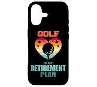 Golf Is My Retirement Plan Vintage Retro Heart Senior Golfer Case for iPhone 17