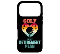 Golf Is My Retirement Plan Vintage Retro Heart Senior Golfer Case for iPhone 17 Pro