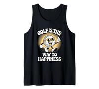 Golf is The Way to Happiness Funny Sarcastic Sayings Novelty Tank Top