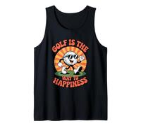 Golf is The Way to Happiness Funny Sarcastic Sayings Novelty Tank Top