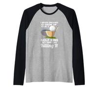 Golf King Here I Am Killing It Funny Quote Champion Golfer Raglan Baseball Tee
