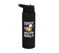 Golf King Here I Am Killing It Funny Quote Champion Golfer Stainless Steel Insulated Water Bottle