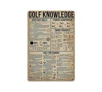 Golf Knowledge Poster Metal Tin Sign Art Wall Plaque Decor Vintage Retro Sign Iron Painting Aluminum Sign for Home Decor Bar Shop Men Cave Outdoor Garage Indoor 12"x8"