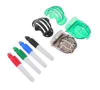 Golf Line Marker with Positioning Clip, Plastic Ball Alignment Tool | Two-sided Marking, Slotted Clamp Form, Translucent Finish, for Putting Practice and Golf Course Use