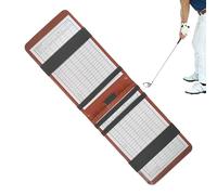 Golf Log Book - PU Leather Score Display, Compact Scorekeeping Pad, Golf Card Holder Organizer, Portable Notebook with Writing Sheets, Durable Tournament Accessory | Indoor Practice Training Outdoor H