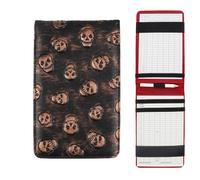 Golf Log Book, Waterproof Golf Scorecard Holder, Portable Scorecard Holder Notebook With Skull Pattern For -Friends,Family, Colleagues,Birthday,Festival