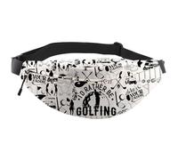 Golf Lover Gift Father's Day Golf Accessories Gift I'D Rather Be Golfing Fanny Pack Golf Ball Waist Bag For Golfer, Golfing WB, Multifunctional