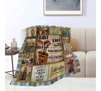Golf Lovers Print Blanket Golf Life Throw Blankets for Couch Sofa Bed Lightweight Soft Cozy Fleece Plush Flannel Bedding Blanket for Golfers Sports Man Woman Boys Girls Adults 60"x80"