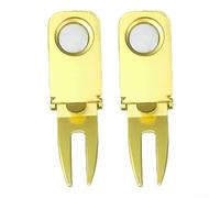 Golf Magnetic Holder with Ball Marker and Divot Repair Tool Set Designed to Keep Tools Within Reach on the Course (Gold)