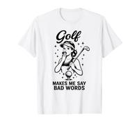 Golf Makes Me Say Bad Words Funny Golfer Humor Value Graphic T-Shirt