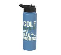 Golf Makes Me Say Bad Words Stainless Steel Insulated Water Bottle
