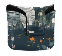 Golf Mallet Cover Magnetic Closure Golf Putter Headcover for Mallet Square PU Leather Mighty Shorthair Cats A River