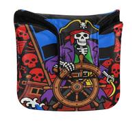 Golf Mallet Cover Magnetic Snap Golf Putter Headcovers for Mallet Square Waterproof PU Leather Pirate Skull Sea Ocean