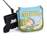Golf Mallet Headcover Golf Club Head Covers with Strong Magnetic Headcovers Fits Most Mallet Putters, Scotty Cameron, Taylormade, Odyssey, Ping, Callaway Mallet Putter Head Cover (Make Golf Great)