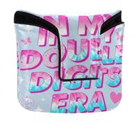 Golf Mallet Putter Cover Magnetic Putter Headcovers for Mallets and Square PU Leather Waterproof in My Double Digits Era Retro 10 Year Old 10th Birthday Girl