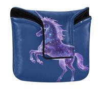 Golf Mallet Putter Cover with Magnetic Closure Putter Headcovers for Mallets and Square Waterproof PU Leather Magic Stars Space Starry Sky