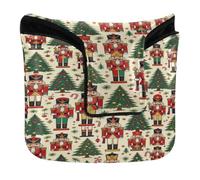 Golf Mallet Putter Head Cover 5.51" x 0.98" x 4.72" | Printed Pattern Anti-Scratch for Men & Women Golfers Christmas Nutcracker Soldier