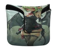Golf Mallet Putter Head Cover Magnetic Closure Putter Headcover for Men and Women PU Leather Sexy Little Devil Anime Girl