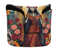 Golf Mallet Putter Head Cover Magnetic Snap La Santa Muerte Saint