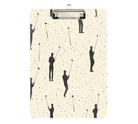 Golf Man mini Nursing clipboard Plastic for Police Office Nurse Football Coaches Size 9 x 12.5 Tabla para escribir con Clip