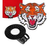 Golf Marker Hat Clip - Bold Tiger Symbol Magnetic Clips | Strong Ball Holder, Compact Pocket Attachment, Use of Round Marker Pins in Game in P, Black, Se référer à la description, Refer to description