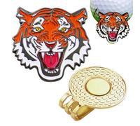 Golf Marker Hat Clip - Bold Tiger Symbol Magnetic Clips | Strong Ball Holder, Compact Pocket Attachment, Use of Round Marker Pins in Game in P, gold, Se référer à la description, Refer to description