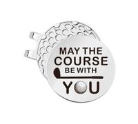 Golf Marker Hat Clip Magnetic May The Course Be With You Golf Marker Holder | Golfer Christmas Birthday Gift for Boyfriend Husband, Golf Ball Marker Hat Clips for Golfer, Golf Hat Clip for Friends