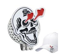 Golf Markers - Funny Skull Markers with Metal Hat Clip, Metal Shaped Golf Accessory | Skeleton for Men and Women Ideal for Marker Suits