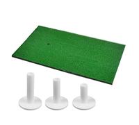 Golf Mat, 24 in x 12 in Golf Hitting Mats Artificial Turf with 3 Rubber Tees, Golf Practice Mat for Driving, Chipping and Putting, Suitable for Indoor Outdoor Driving Ranges, Patio, Backyard