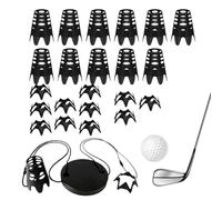 Golf Mat Tees - Rubber Practice Tees for Driving Range for Swing Training | Adjustable Height Tee Set with Durable Base, Compatible with Hitting Mats for Indoor Outdoor Golf Practice Aid