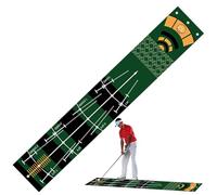 Golf Mat - Training Mat, Putt Band | Compact Practice Lane Indoor Turf Smooth Running Track with Hole Guide for Salon Accuracy, Left Handle Base