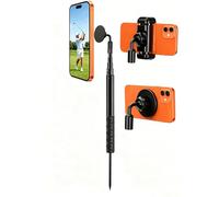 Golf Monopod Phone Stand with Ground Spike, 47'' Extendable 360° Rotatable Selfie Stick with 1/4" Screw, Magnetic Phone Holder for Golf Improve Recording Training Fits 4-7'' Phones & Insta360 Cameras