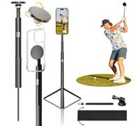 Golf Monopod Stick, Golf Swing Phone Holder, 46" Magnetic Aluminum Alloy Selfie Stick w/Spike Stake Mount, Tripod