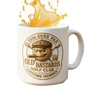 Golf Mug Funny | 350ml Ceramic Drink Container,Tea Mug with Handle - for Golfers Father Grandpa Sports Fans Course Office Home Birthday Retirement Christmas Tournament Juice Drinks Milk