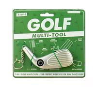 Golf Multi-Tool - 7-in-1 Golfers’ Pocket Gadget | Divot Tool, Ball Marker, Wire Brush, Cleat Tightener & Bottle Opener | Compact Golf Gift for Men