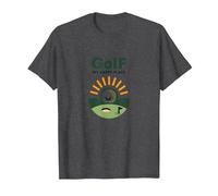 Golf: My Happy Place | Golfing Enthusiast Gift T-Shirt, Men, Dark Heather Grey, L