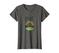 Golf: My Happy Place | Golfing Enthusiast Gift T-Shirt, Women, Asphalt, 3XL