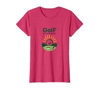 Golf: My Happy Place | Golfing Enthusiast Gift T-Shirt, Women, Red Heather, XL