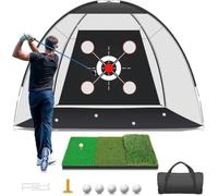 Golf Net 10x7FT Golf Practice Net for Backyard Driving with Practice Mat